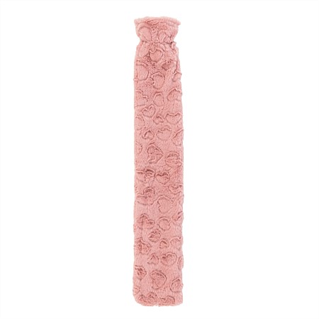 Hush Embossed Faux Fur Long Hot Water Bottle With Cover 1.7L