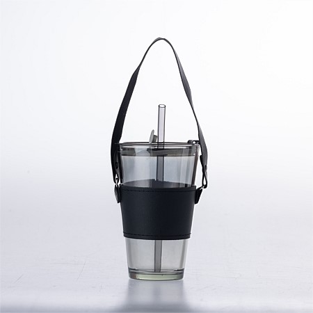 Home Co. Cora Glass Cup With Straw 450ml