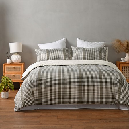 Fieldcrest Kai Check Cotton Duvet Cover Set