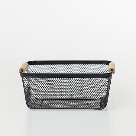 Home Co. Cassius Bathroom Storage Basket Black