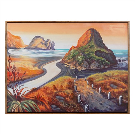 Design Plus Piha In Golden Tones Wall Art 