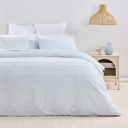 Cove Azure Cotton Duvet Cover Set