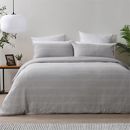 Baker St Linen Dure Cotton Duvet Cover Set Grey 