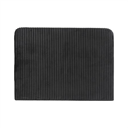 Design Republique Black Pleated Velvet Headboard King/Super King 