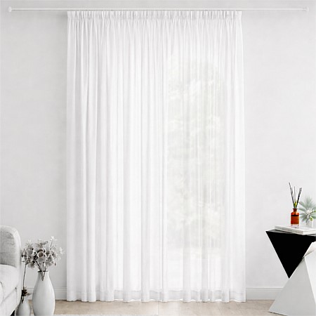 Home Essentials Celine Sheer Curtain White