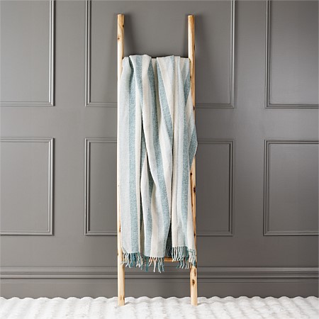 Woolrest New Zealand Wool Herringbone Stripe Throw Teal