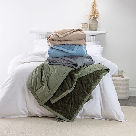 Design Republique Amari Faux Fur Lined Cotton Blanket 