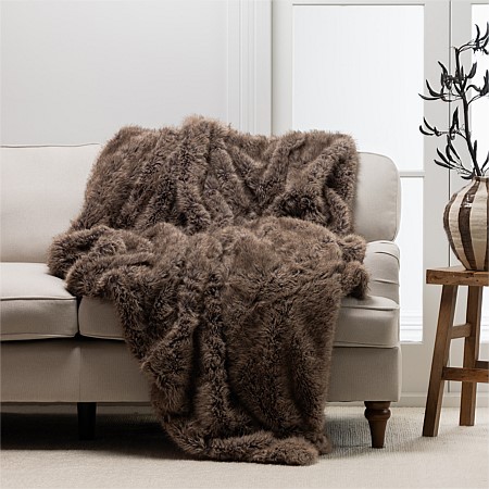 Design Republique Sepia Faux Fur Blanket