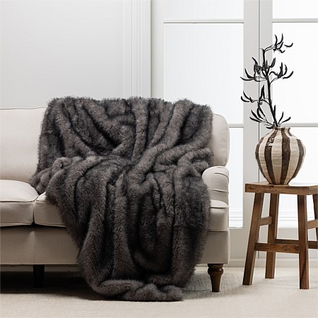 Design Republique Onyx Faux Fur Blanket