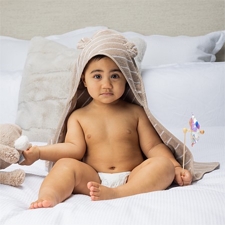 bb&b Kids Bear Stripe Hooded Towel 