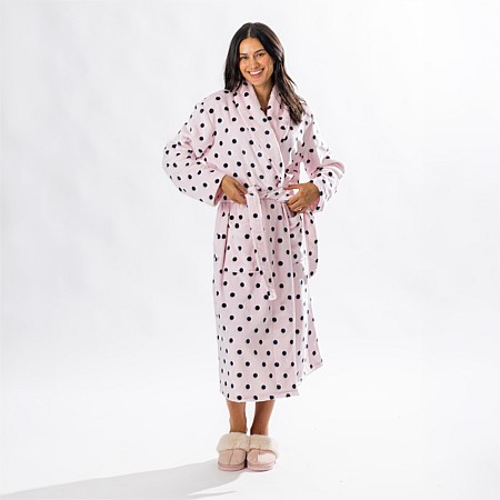 Design Republique Kellie Spot Plush Robe 