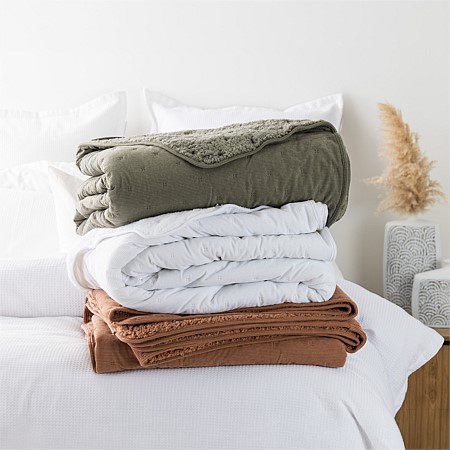 Solace Emma Corduroy Sherpa Blanket 