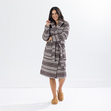 Fieldcrest Monisa Stripe Terry Bathrobe