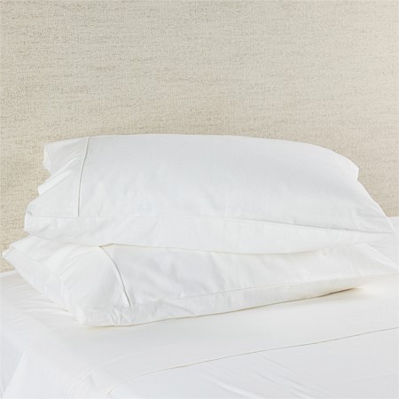 Hush Plain White Flannelette Pillowcase Pair