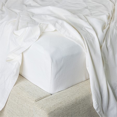 Hush Plain White Fitted Flannelette Sheet 