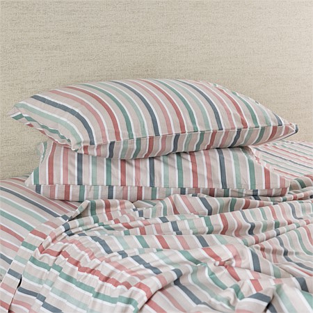 Hush Stripe Flannelette Pillowcase Pair