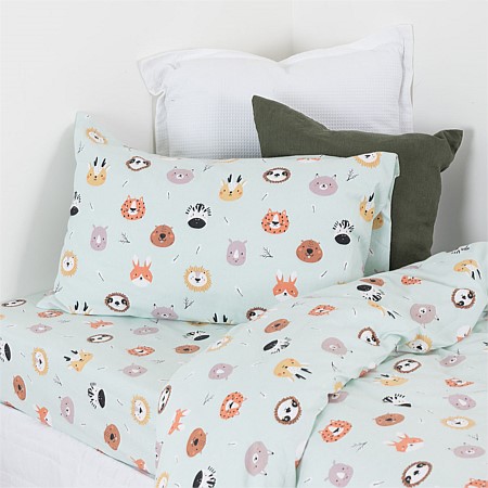 Hush Baby Forest Animal Flannelette Cot Cover