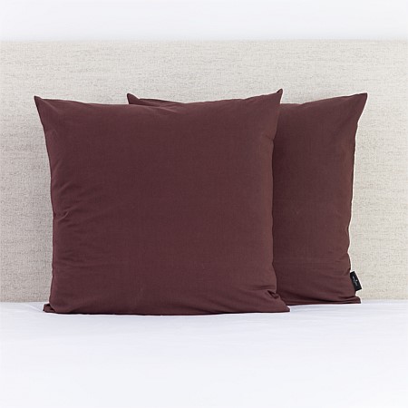 Fieldcrest Stonewashed Cotton Hazelnut European Pillowcase Pair