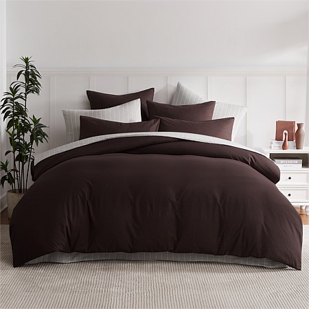 Fieldcrest Stonewashed 100% Cotton Hazelnut Duvet Cover Set 