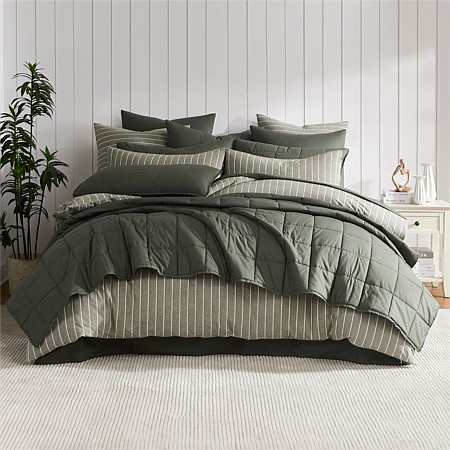 Fieldcrest Stonewashed Cotton Thyme Coverlet