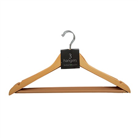 Home Essentials Everyday 3pk Wooden Hanger